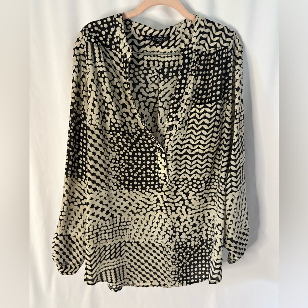 Zac & Rachel Black and Cream Blouse